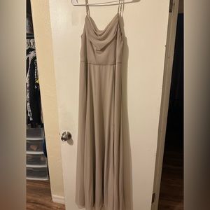 Light brown bridesmaids dress